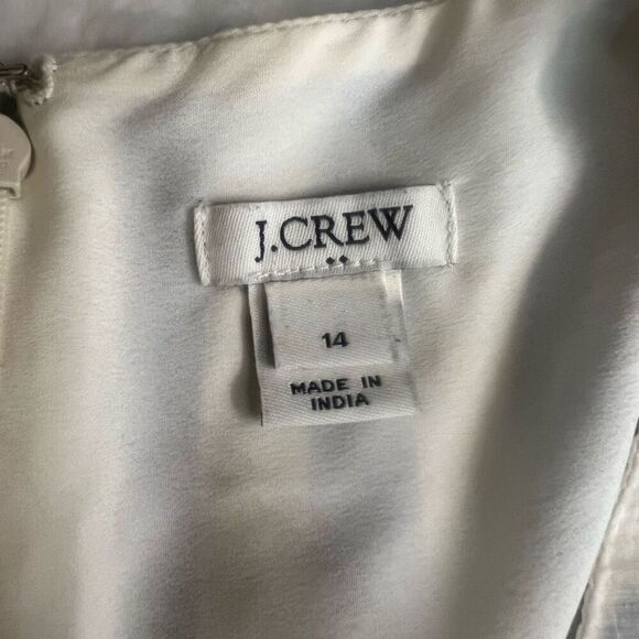 J.Crew Women's Blue White Striped Short Sleeve Wrap Dress Size 14 - Picture 10 of 10